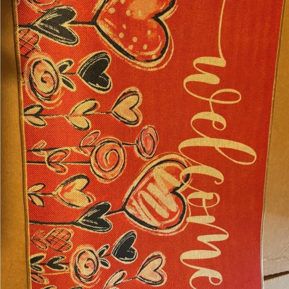 Red Heart Welcome Mat